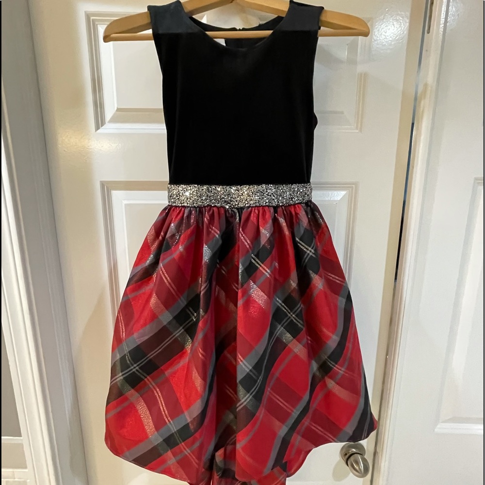 Girls Plaid Christmas Dress Size 14